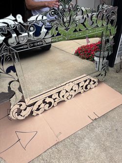 Venitian rectangle mirror. Perfect. 62 by 47