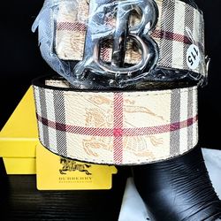 Check pattern belt- men’s - size 115