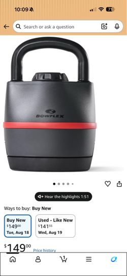 Bowflex Kettlebell $50