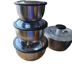 Stainless Steel Bowl With Lids
