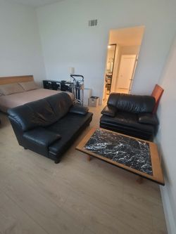 Leather small couches