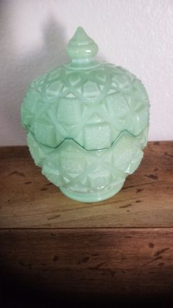 Vintage Westmoreland Jadite Candy Dish