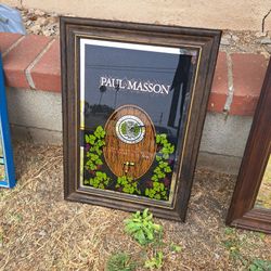 Vintage Bar Mirror  Paul Masson