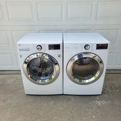 LG WASHER AND GAS DRYER 