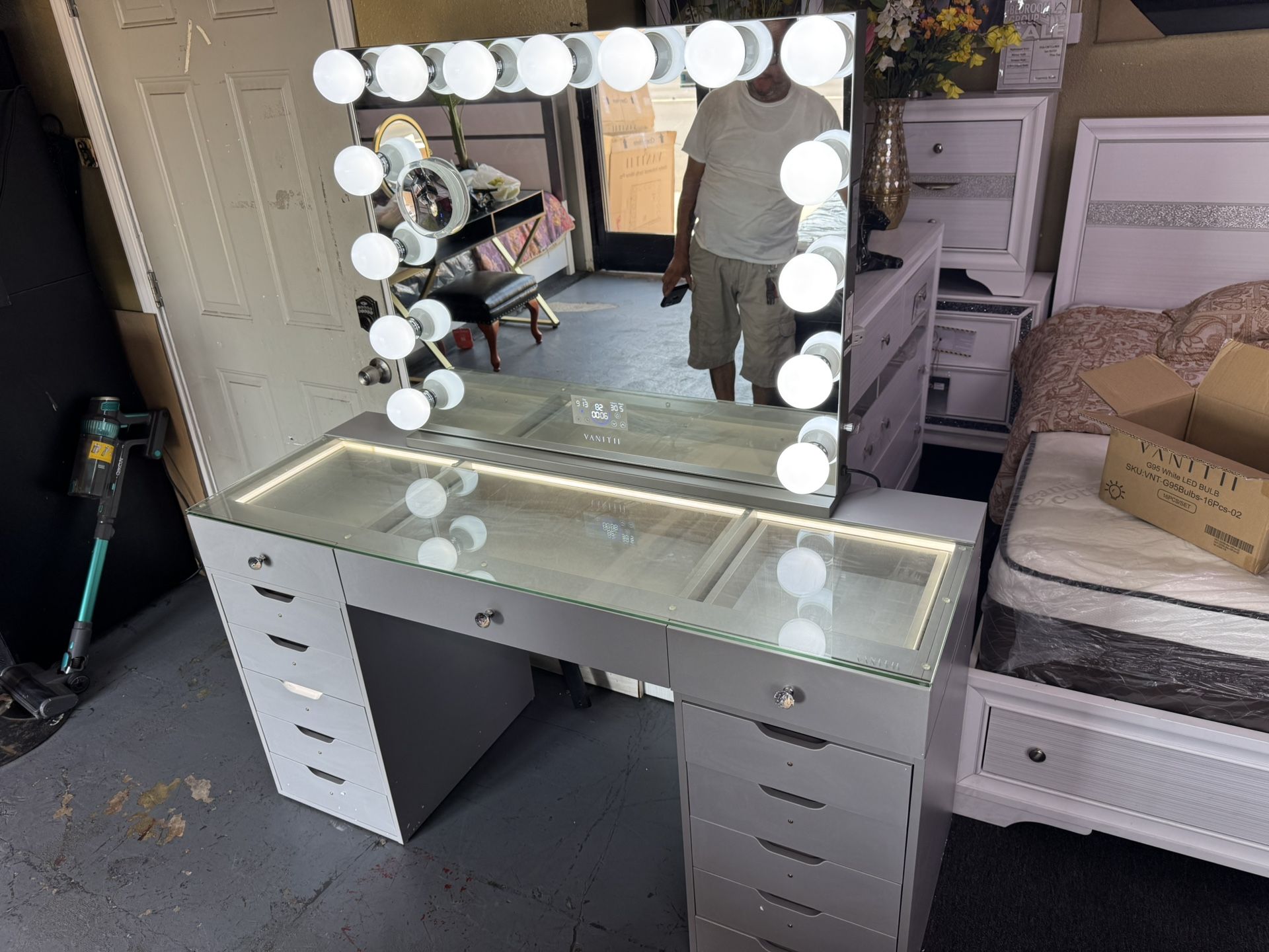 Silver Bluetooth Vanity