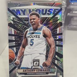 Anthony edwards my house silver prizm Timberwolves