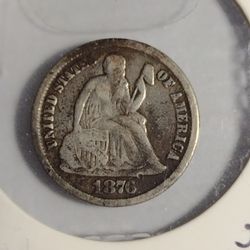 US **1876_cc** LIBERTY  SILVER DIME (10C.)