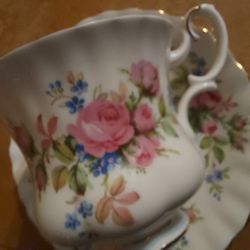 Vintage ROYAL DALTON "Moss Rose" Cup & Saucer.