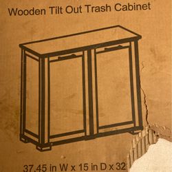 Wooden Tilt Out Trash Can 