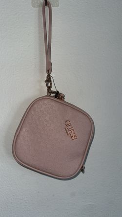 Guess Pink Monogram Wristlet Pouch / Cross Body Purse