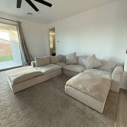 3-piece Modular Couch with Ottoman