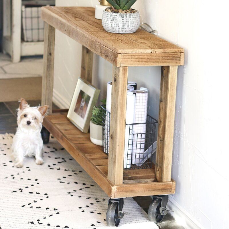 Solid Wood Rustic Hallway Table Console Table
