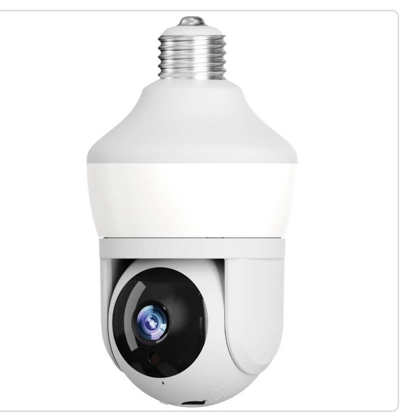 SIGHT BULB Motion Detecting 360-Degree Indoor/Outdoor Wi-Fi Home Security Camera with Light