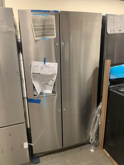 New Whirlpool 36in. Stainless steel side by side doors fridge with 6 months warranty