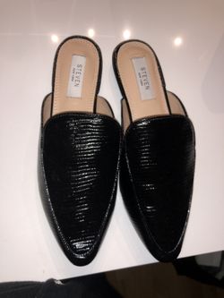 Steven flat leather mules size 7.5