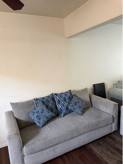 2 gray sofas