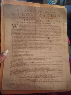 Declaration of independence photo