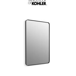 Kohler Essential Transitional Rectangular Metal Framed Bathroom Wall Mirror