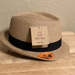 Unisex Straw Fedora Size Large