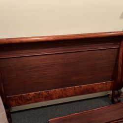 Mahogany Full Size Sleigh Bed Frame 