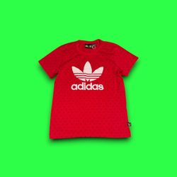Pharrell Williams Adidas Hu AOP T-shirt Men's Small Red Trefoil 