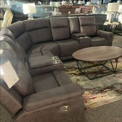OM• $38 Initial • Brand New Reclining Sectional Living Room Couch Set