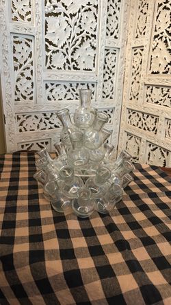 25 Bud Vase Tiered Glass Centerpiece