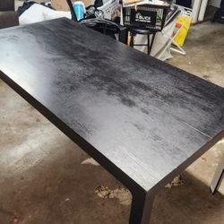 Black Wooden Table 
