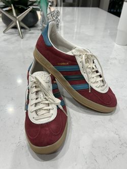 Men’s Shoes – adidas Gazelle Suede Sneakers | Burgundy & Teal
