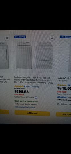 Insignia Washer and Dryer