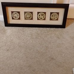 Vintage Oriental Chinese/China Carved Jade Framed Art Work. 32.5"LX13"WX2"T