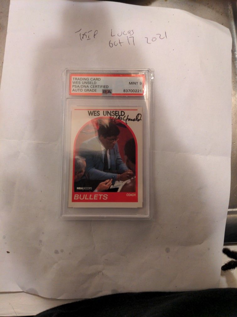 1989 NBA Hoops Wes Unseld Auto PSA/DNA