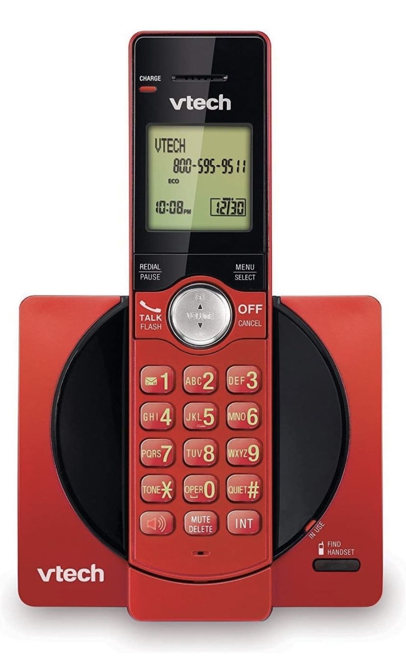 VTech - CS6919-16 DECT 6.0 Cordless Phone with Caller ID - Red