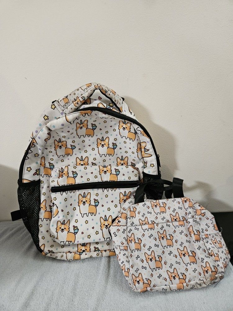 Bookbag And Luchbag Set