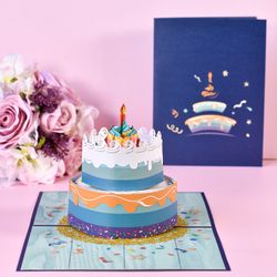 Birthday 3D Pop-up Greeting Card with Envelope