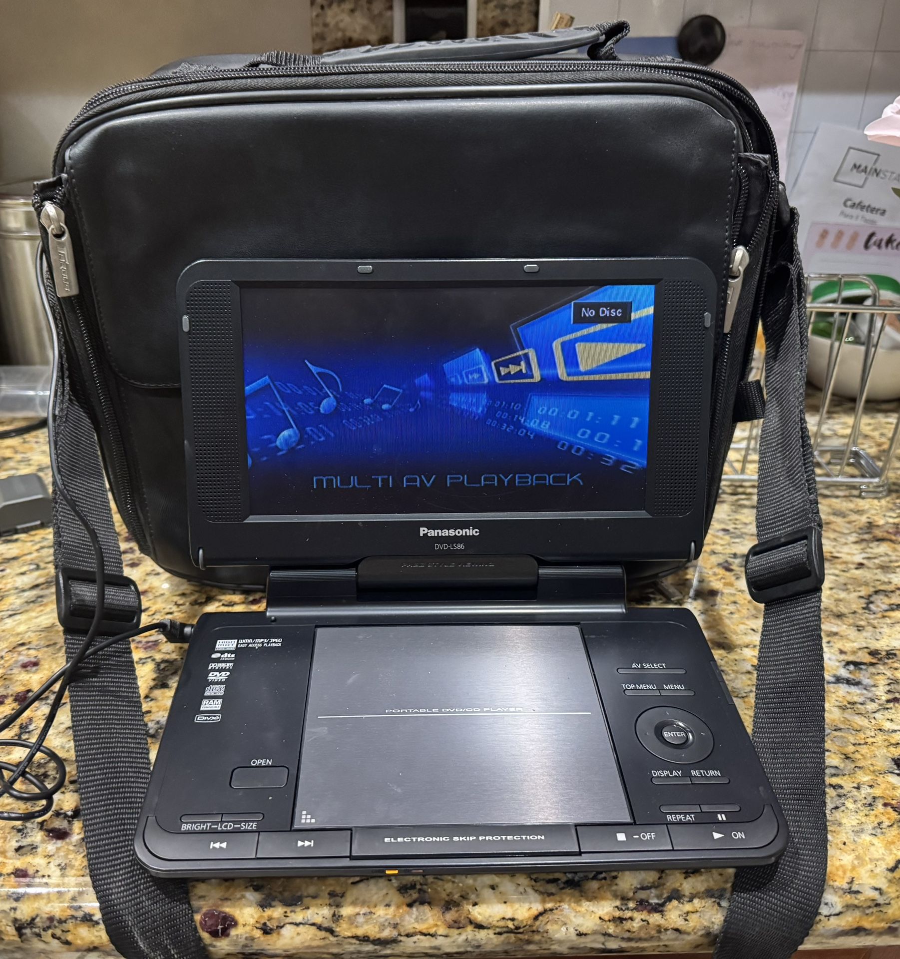 Panasonic DVD LS86 Player &  Bag