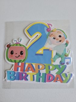 Cocomelon 2nd Birthday Cake Topper
