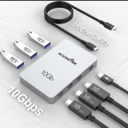 USB-C Gen 2 Hub Adapter 7-Ports - 3X USB-C 10Gbs Gen 2