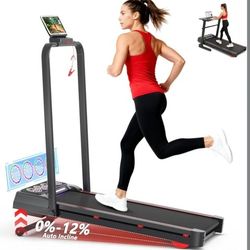 Walking Pad Treadmill with Incline and Handle Bar