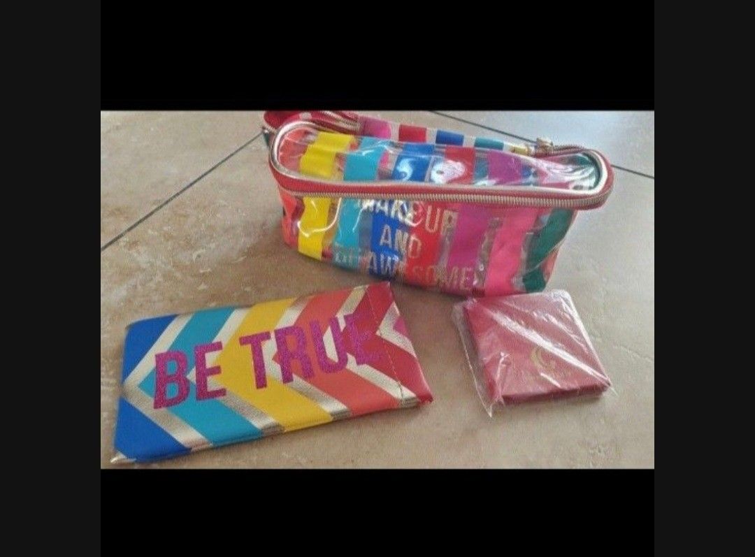 3 Piece Makeup Bag Set