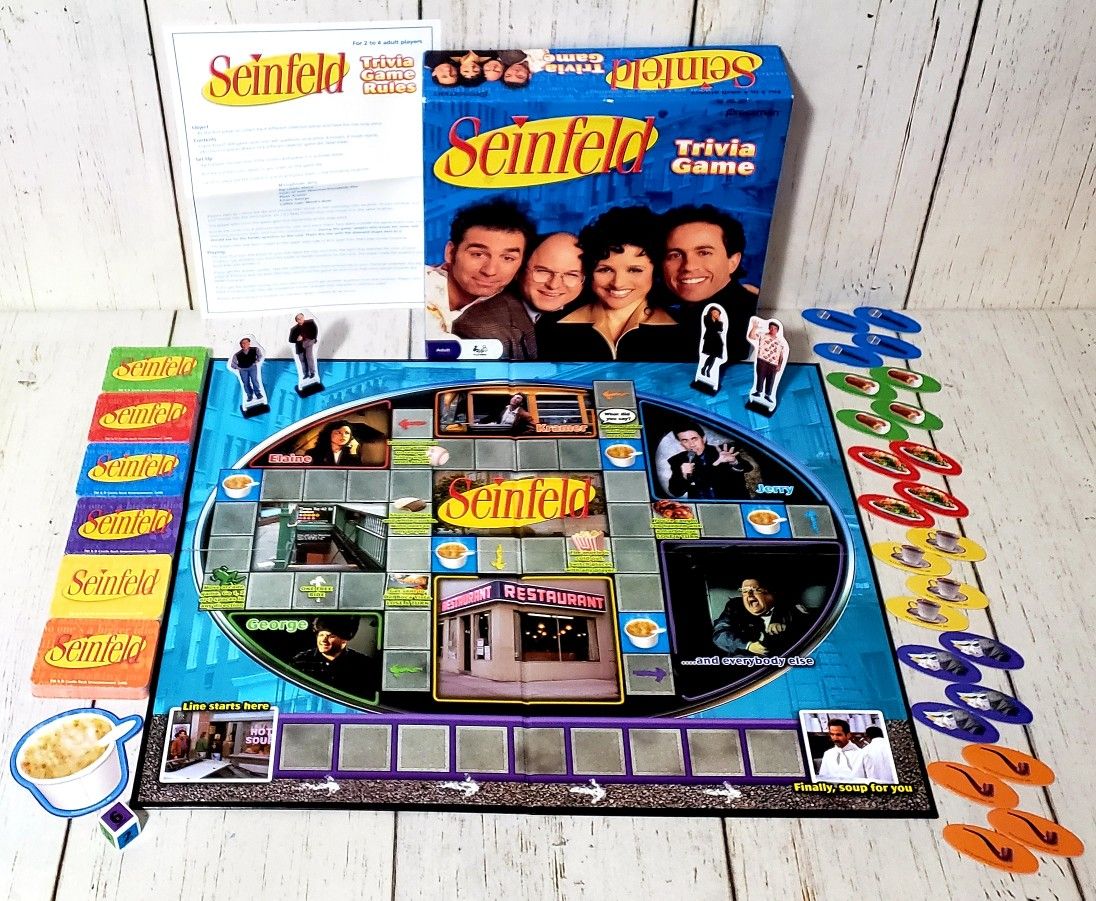 Seinfeld Trivia Board Game Pressman Jerry Elaine Kramer George COMPLETE MINT