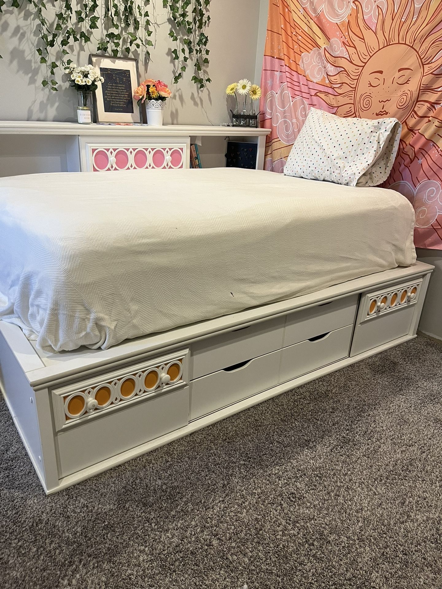 Full Size Bed Frame And Matching Dresser