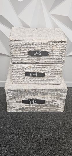 Children's Wicker Storage Boxes