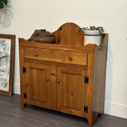 Antique Pine Wash Stand Cabinet