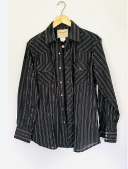 Wranglers button down 2X dressy black long sleeve