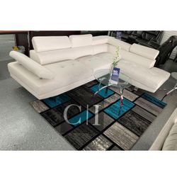 New White Sectional Sofa Couch 