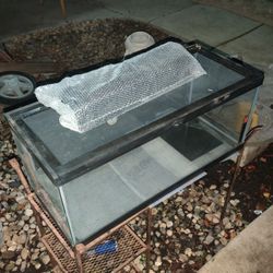 Terrarium (Reptile Tank) w/ screen lid, light and heater