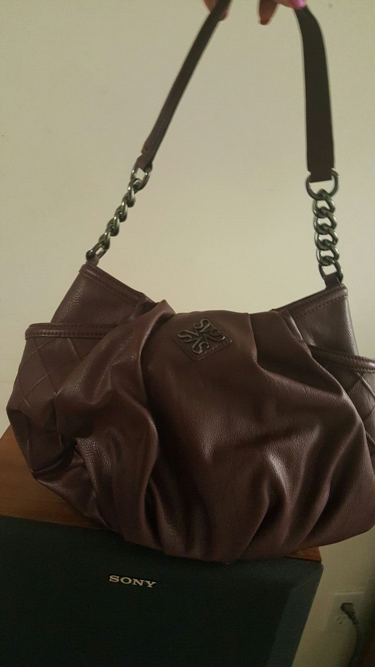 Simply Vera Wang wine color hobo bag