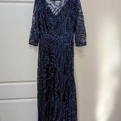 Blue Mother of Bride Gown