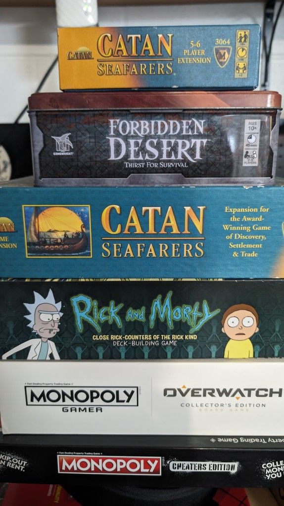 Various Board Games, Gently Used to New Condition